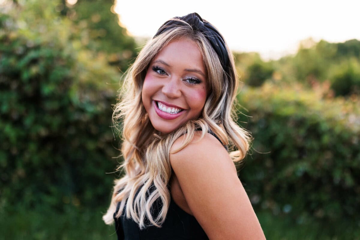 close up senior girl smiling 