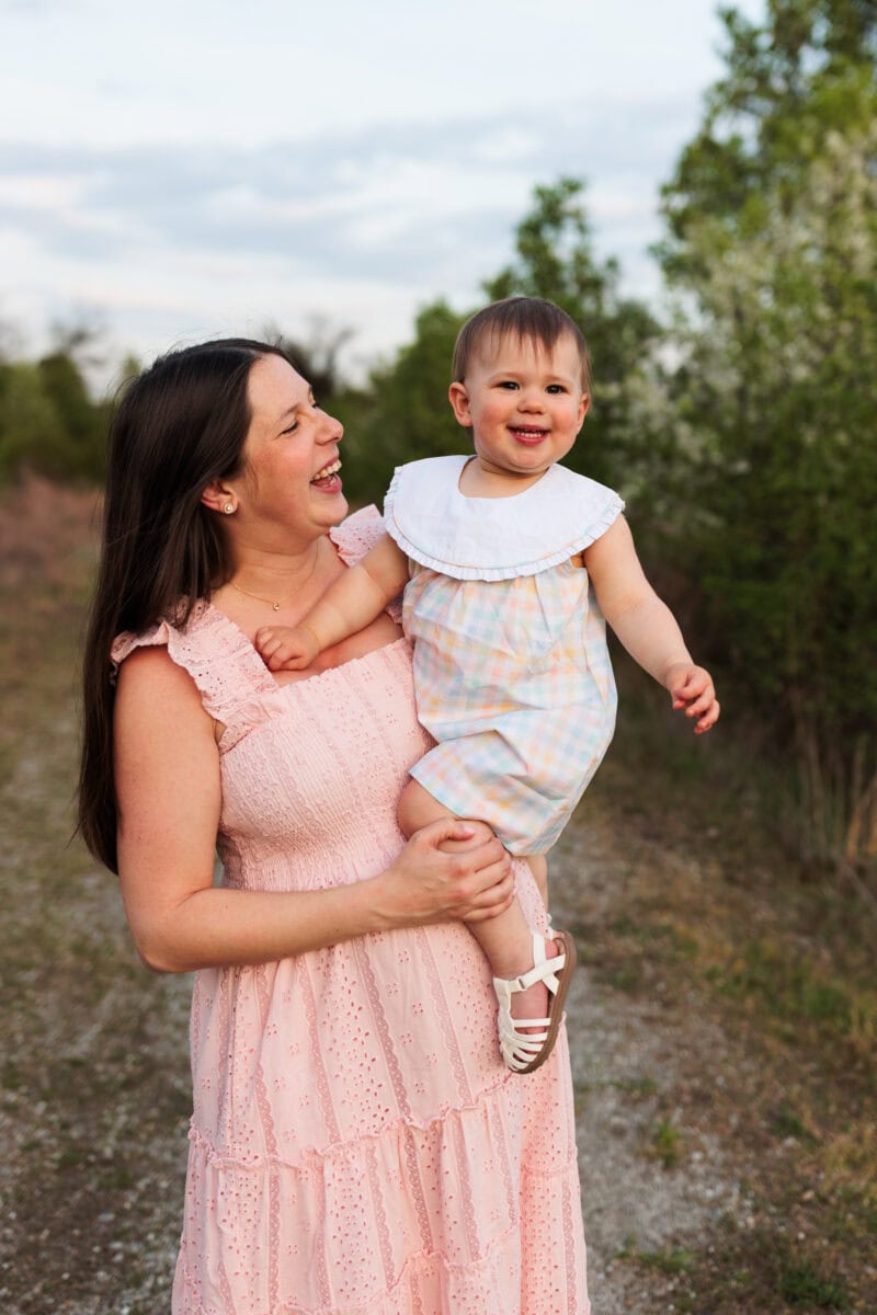 Candid maternity photo session outdoors, Northern Virginia family photographer.